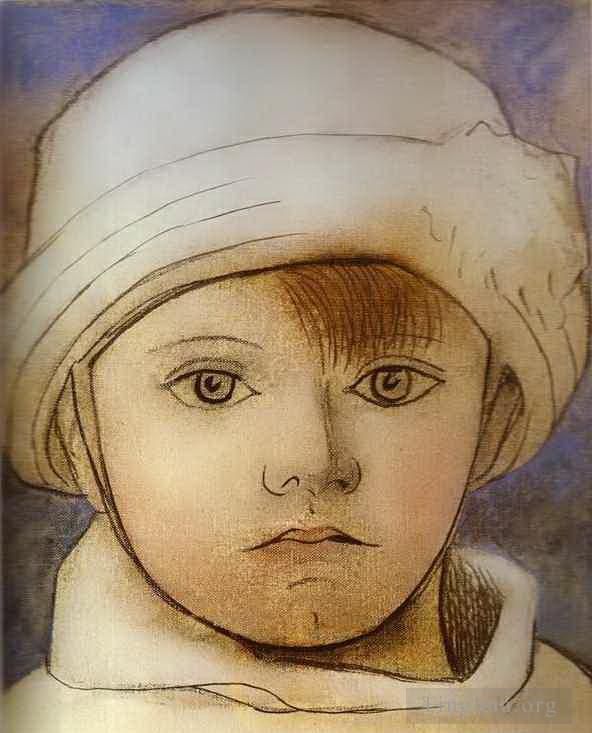 Pablo Picasso's Contemporary Various Paintings - Portrait of Paul Picasso as a Child 1923