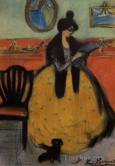 Pablo Picasso's Contemporary Various Paintings - Reading La lecture 1901