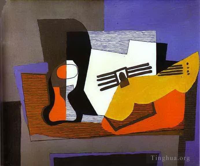 Pablo Picasso's Contemporary Various Paintings - Still Life with Guitar 1921