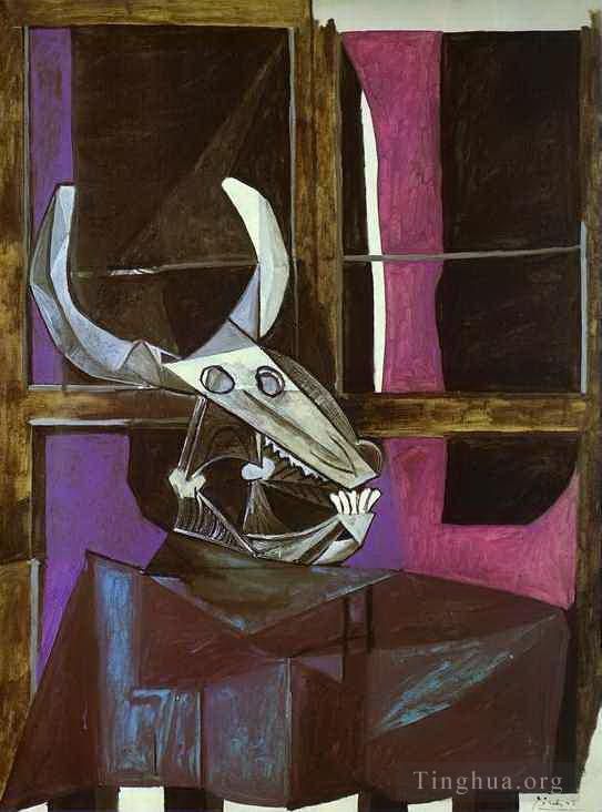 Pablo Picasso's Contemporary Various Paintings - Still Life with Steers Skull 1942