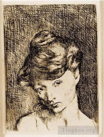 Pablo Picasso's Contemporary Various Paintings - Tete de femme Madeleine 1905