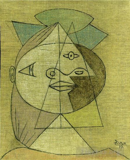 Pablo Picasso's Contemporary Various Paintings - Tete de femme Marie Therese Walter 1937