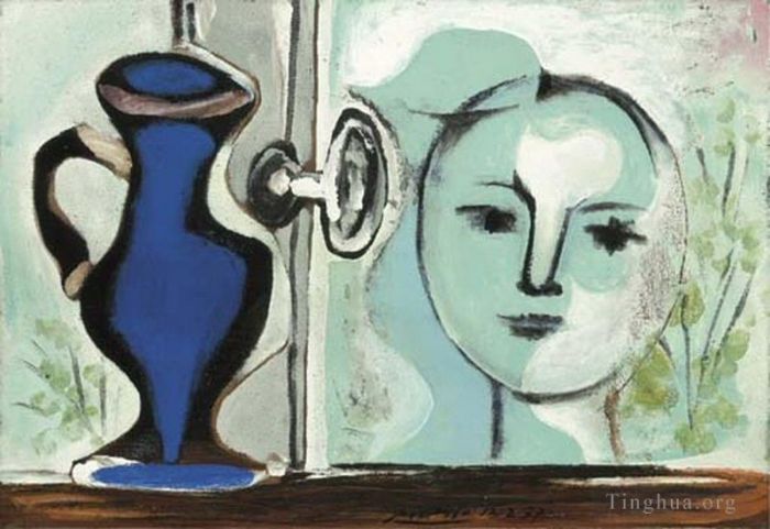 Pablo Picasso's Contemporary Various Paintings - Tete devant la fenetre 1937