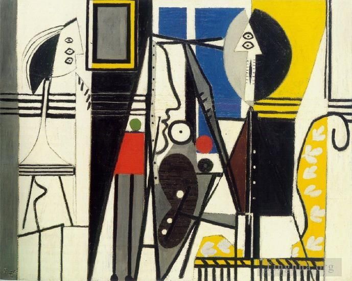 Pablo Picasso's Contemporary Various Paintings - The Artist and His Model L artiste et son modele 1928