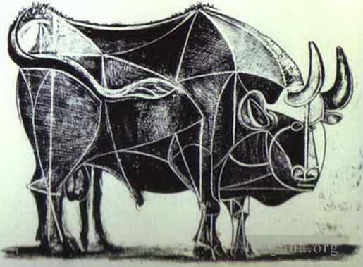 Pablo Picasso's Contemporary Various Paintings - The Bull State IV 1945