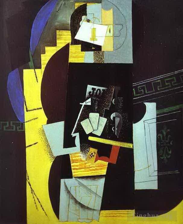 Pablo Picasso's Contemporary Various Paintings - The Card Player 1913