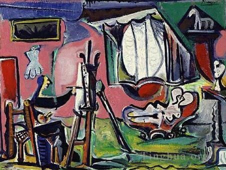 Pablo Picasso's Contemporary Various Paintings - The Painter and his Model 1963