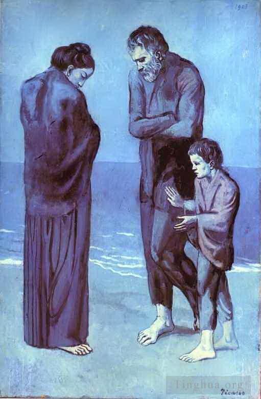 Pablo Picasso's Contemporary Various Paintings - The Tragedy 1903