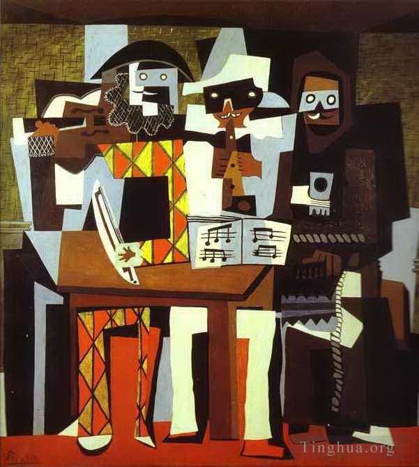 Pablo Picasso's Contemporary Various Paintings - Three Musicians 1921