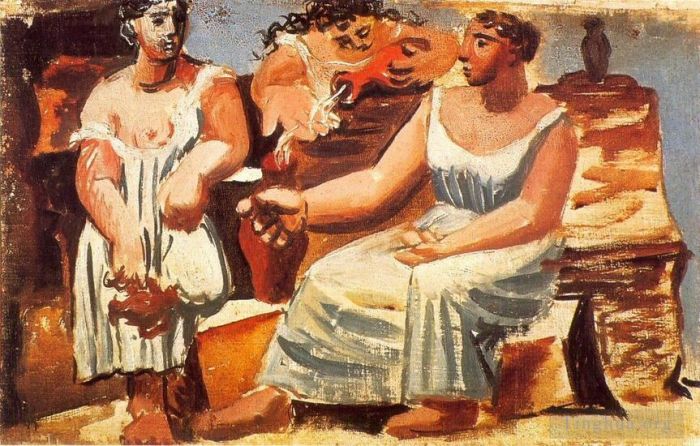 Pablo Picasso's Contemporary Various Paintings - Trois femmes a la fontaine 8 1921