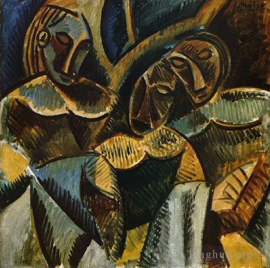 Pablo Picasso's Contemporary Various Paintings - Trois femmes sous un arbre 1907