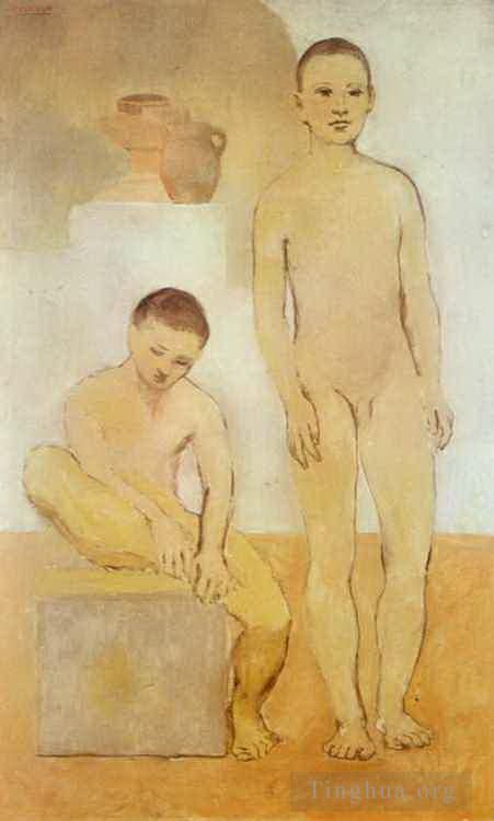 Pablo Picasso's Contemporary Various Paintings - Two Youths 1905