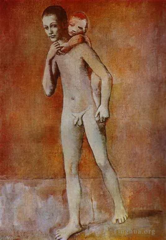 Pablo Picasso's Contemporary Various Paintings - Two brothers 1905