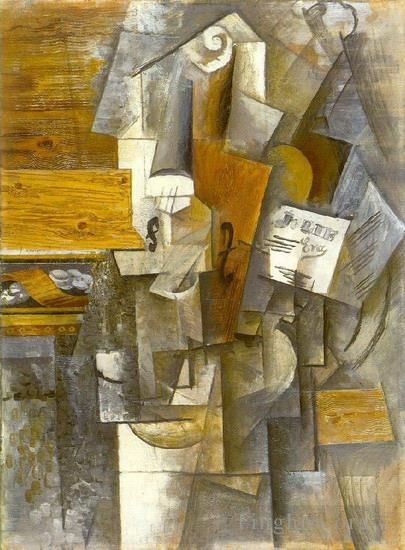 Pablo Picasso's Contemporary Various Paintings - Violon Jolie Eva 1912