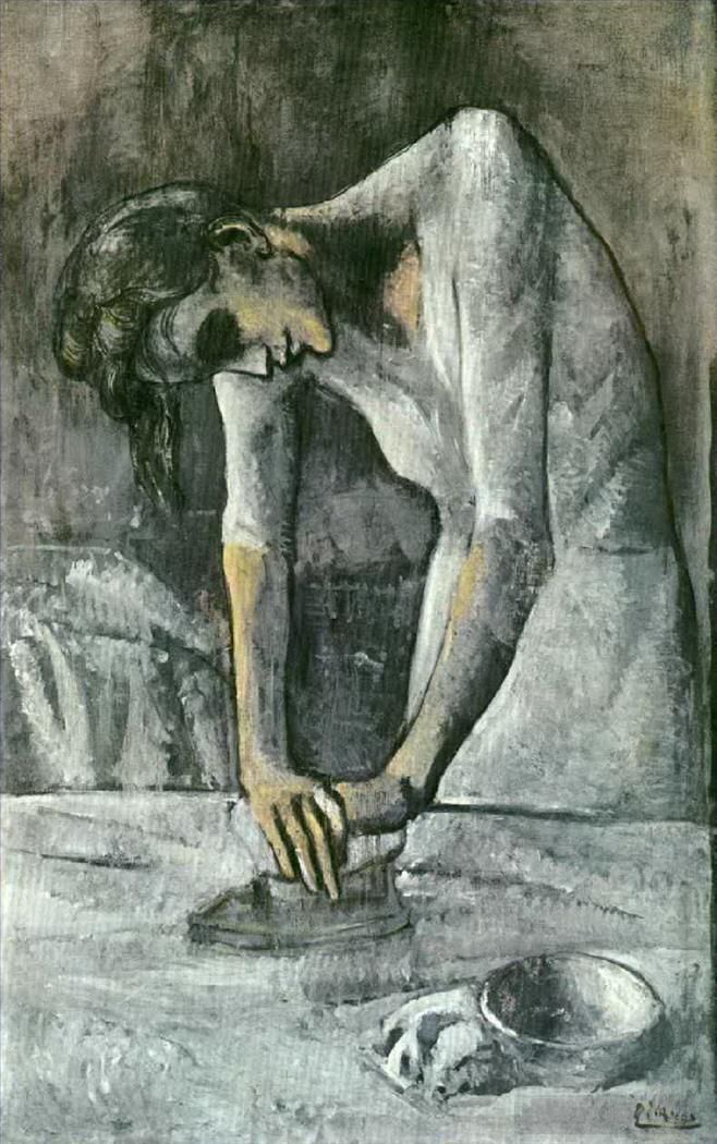 Pablo Picasso's Contemporary Various Paintings - Woman Ironing 1904