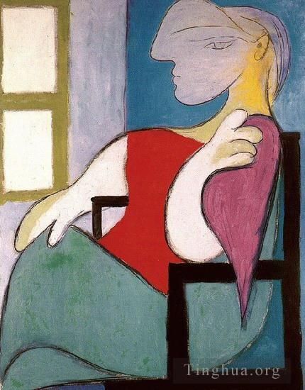 Pablo Picasso's Contemporary Various Paintings - Woman Sitting Near a Window Femme Assise Pres d une Fenetre 1932