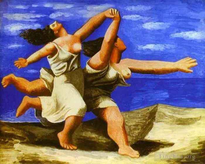 Pablo Picasso's Contemporary Various Paintings - Women Running on the Beach 1922