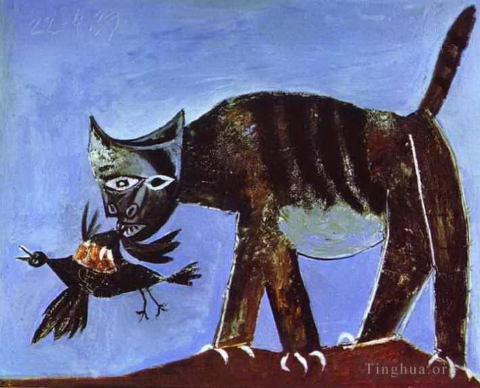 Pablo Picasso's Contemporary Various Paintings - Wounded Bird and Cat 1939