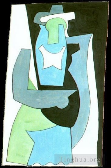 Pablo Picasso's Contemporary Various Paintings - Femme assise 1908