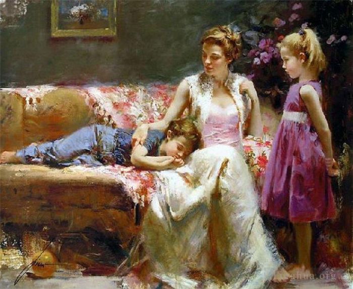 Pino Daeni's Contemporary Oil Painting - A Time To Remember