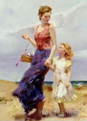 Pino Daeni's Contemporary Oil Painting - Affection