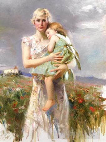 Pino Daeni's Contemporary Oil Painting - Angel From Above