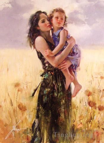 Pino Daeni's Contemporary Oil Painting - Close To My Heart