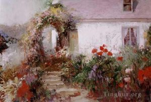 Contemporary Artwork by Pino Daeni - Colorful Archway
