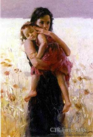 Contemporary Artwork by Pino Daeni - Maternal Instincts