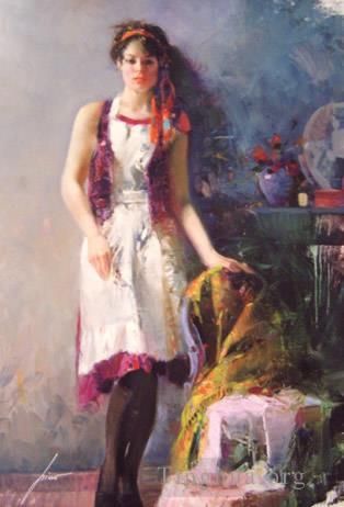 Pino Daeni's Contemporary Oil Painting - Mixed Emotions