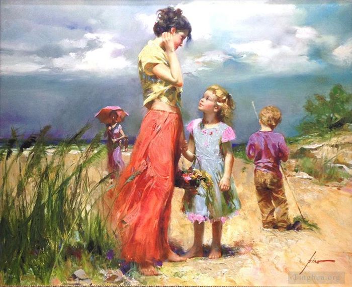 Pino Daeni's Contemporary Oil Painting - Remember When