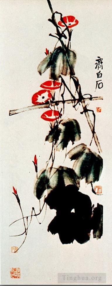 Qi Baishi's Contemporary Chinese Painting - Bindweed and grapes