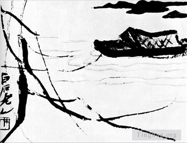 Qi Baishi's Contemporary Chinese Painting - Boat
