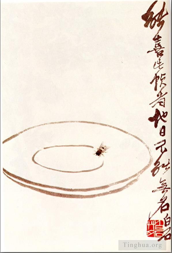 Qi Baishi's Contemporary Chinese Painting - Fly on a platter