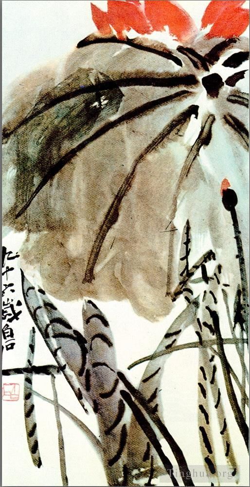 Qi Baishi's Contemporary Chinese Painting - Lotus