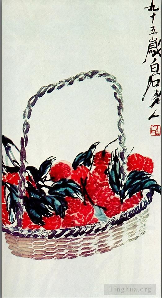Qi Baishi's Contemporary Chinese Painting - Lychee fruit 2