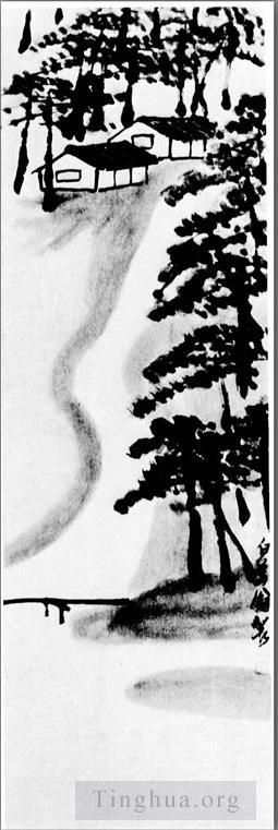 Qi Baishi's Contemporary Chinese Painting - Twilight pines