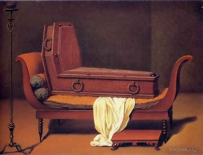 Rene Magritte's Contemporary Oil Painting - Perspective madame recamier by david 1949
