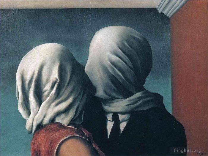 Rene Magritte's Contemporary Oil Painting - The lovers