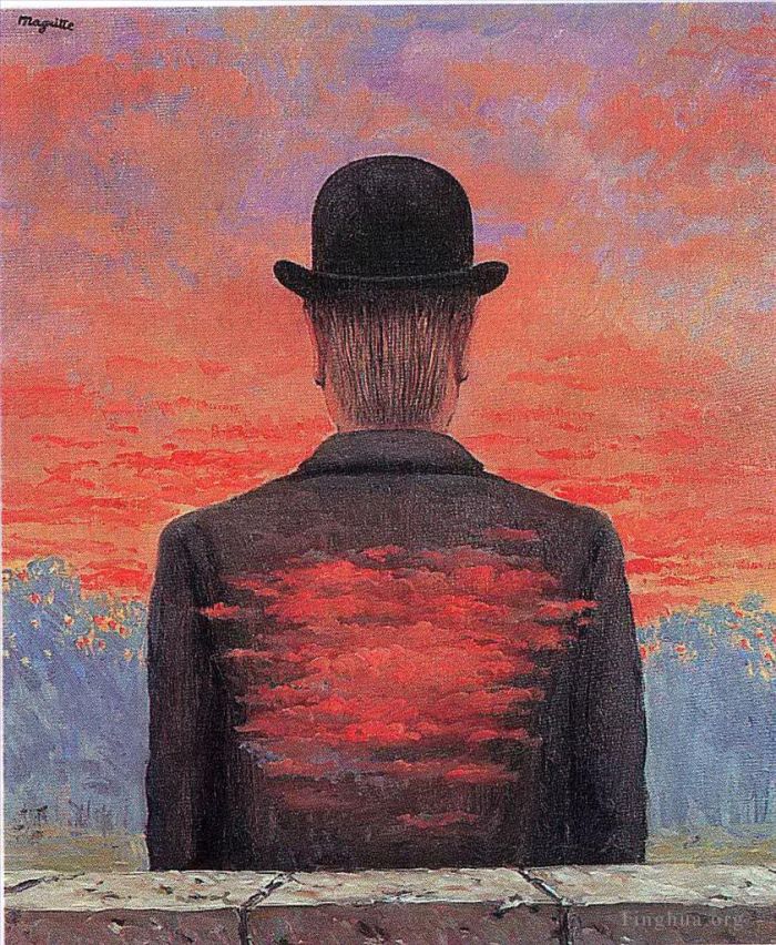 Rene Magritte's Contemporary Oil Painting - The poet recompensed 1956