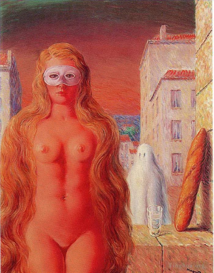 Rene Magritte's Contemporary Oil Painting - The sage s carnival 1947