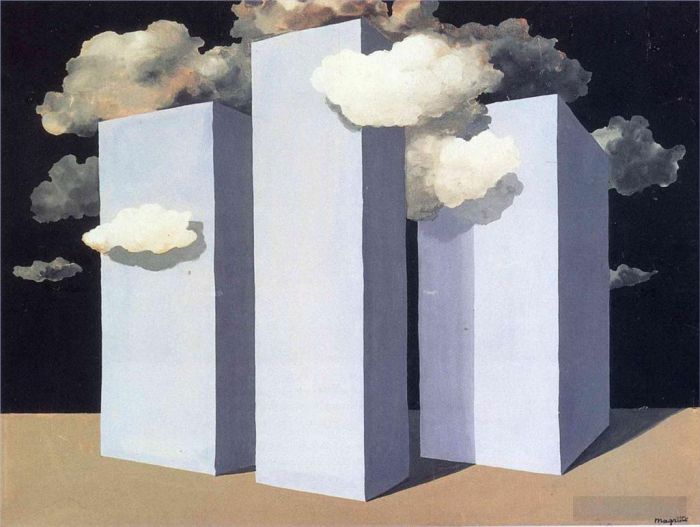 Rene Magritte's Contemporary Various Paintings - A storm 1932