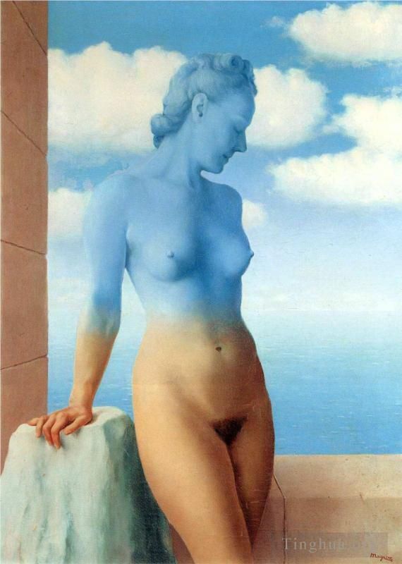 Rene Magritte's Contemporary Various Paintings - Black magic 1945