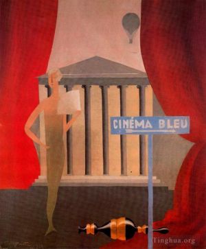 Contemporary Artwork by Rene Magritte - Blue cinema 1925