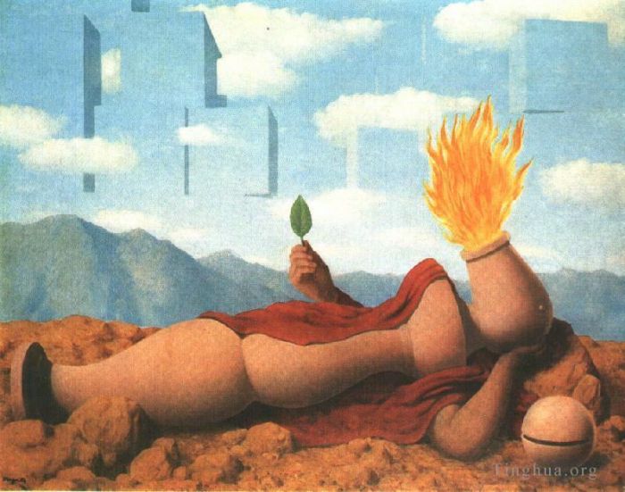 Rene Magritte's Contemporary Various Paintings - Elementary cosmogony 1949
