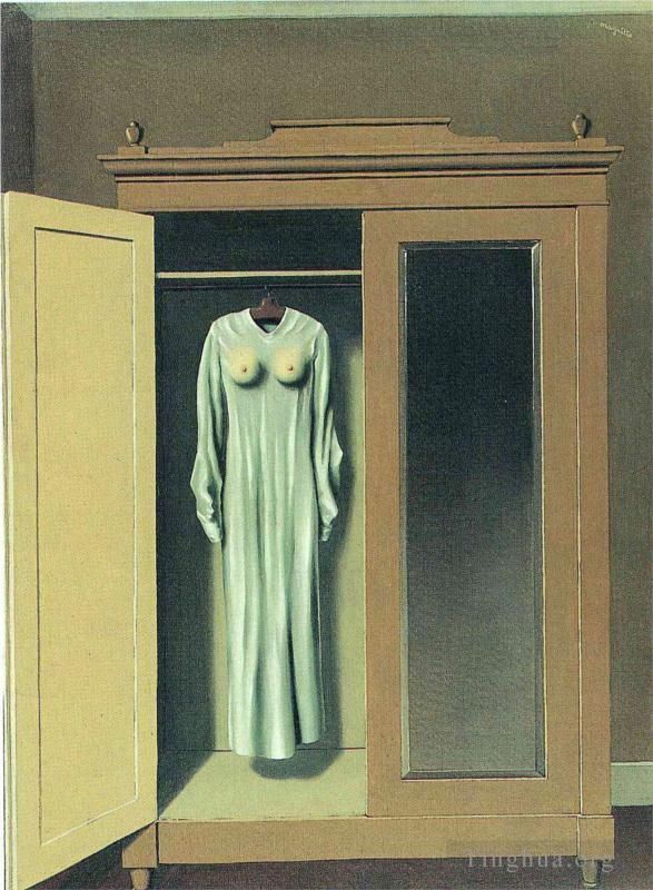 Rene Magritte's Contemporary Various Paintings - Homage to mack sennett 1934