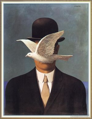 Contemporary Artwork by Rene Magritte - Man in a bowler hat 1964