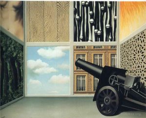 Contemporary Artwork by Rene Magritte - On the threshold of liberty 1930