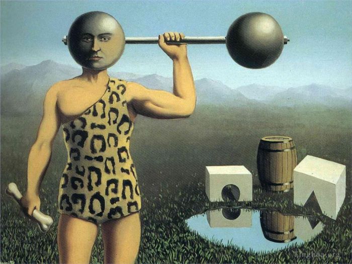 Rene Magritte's Contemporary Various Paintings - Perpetual motion 1935