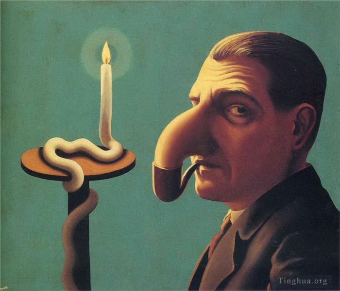 Rene Magritte's Contemporary Various Paintings - Philosopher s lamp 1936